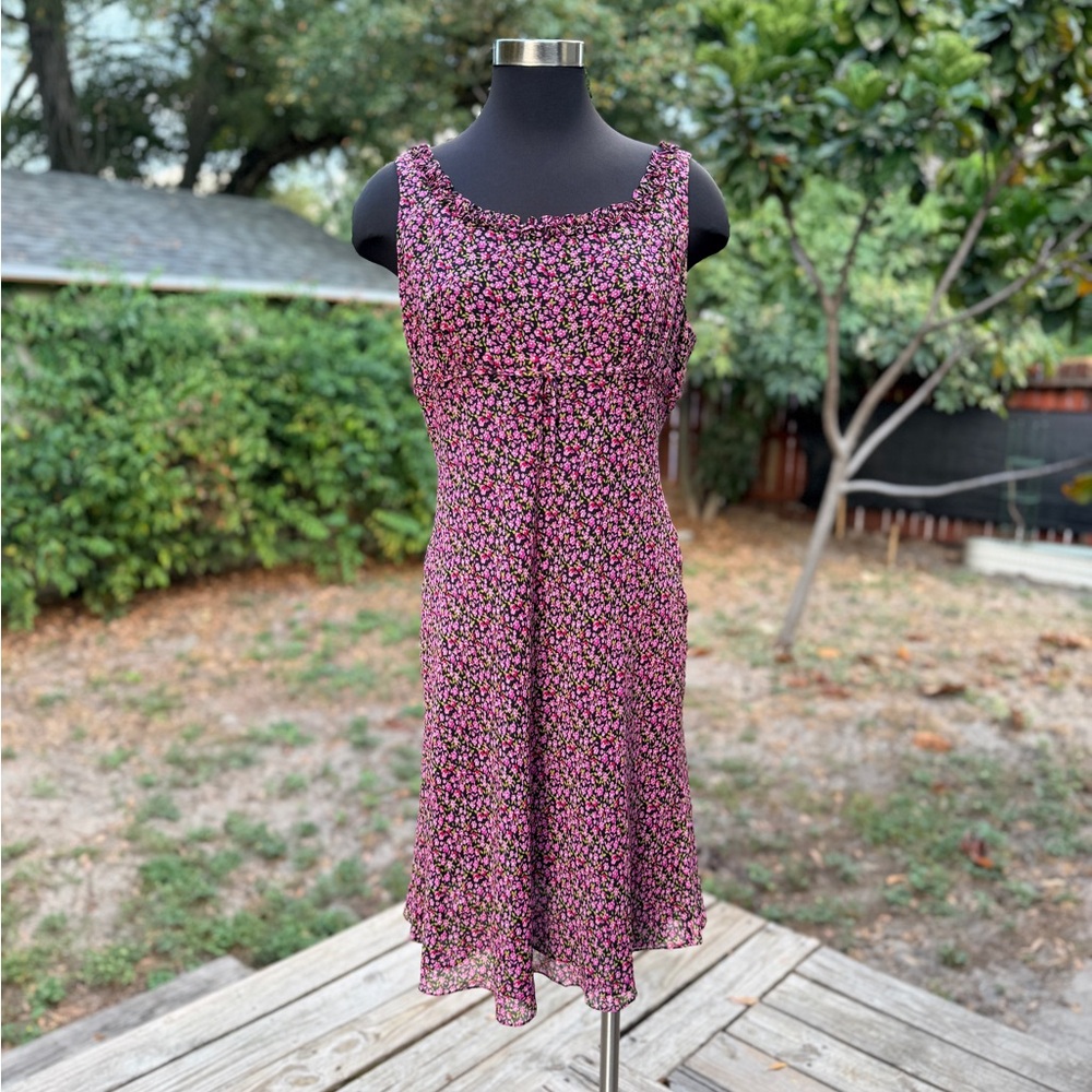 90s 2000s Y2K Yves Cossette Depeche Mode Floral Dress